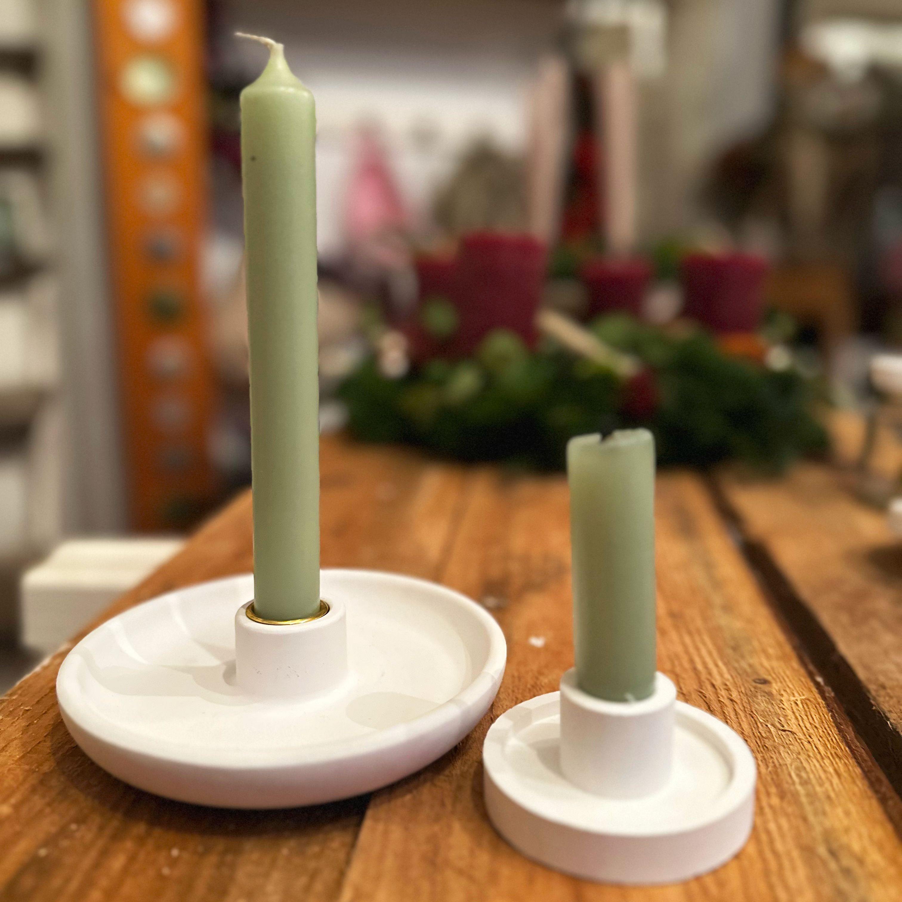 Gips Kerzenhalter