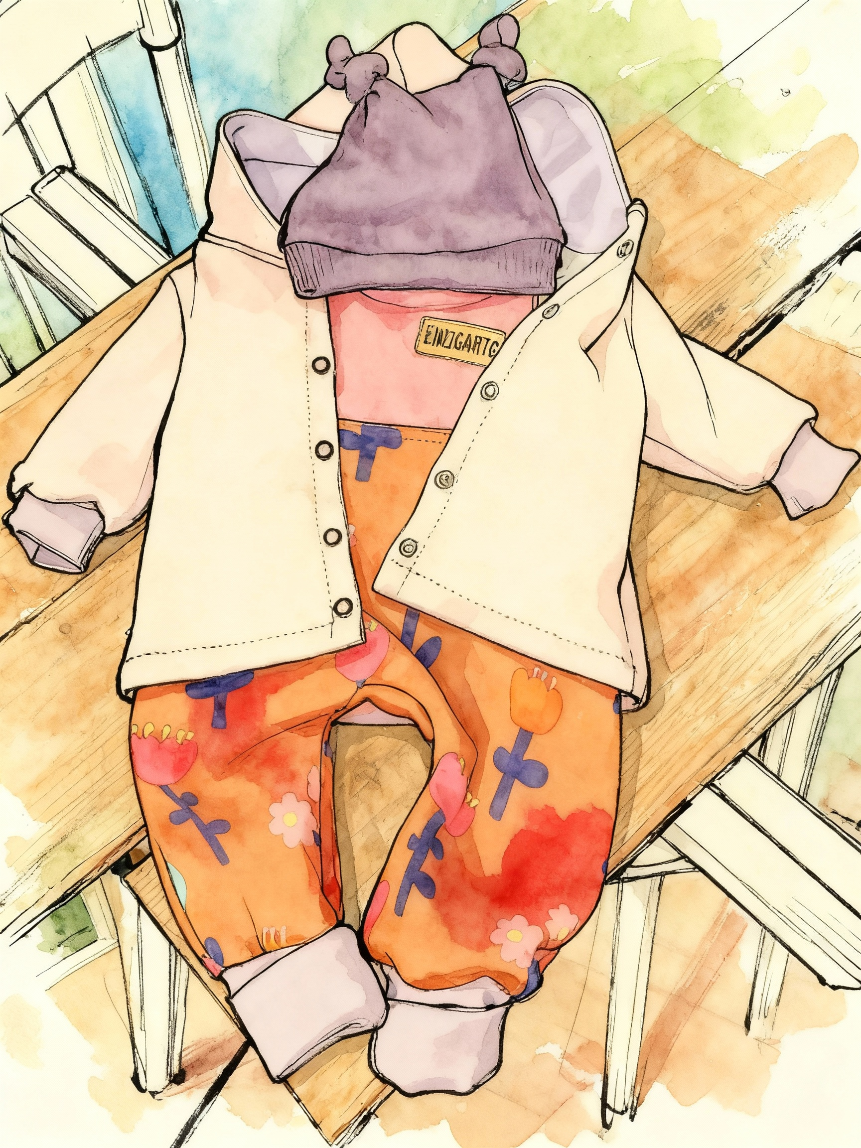 Romper mit Mütze & Jacke